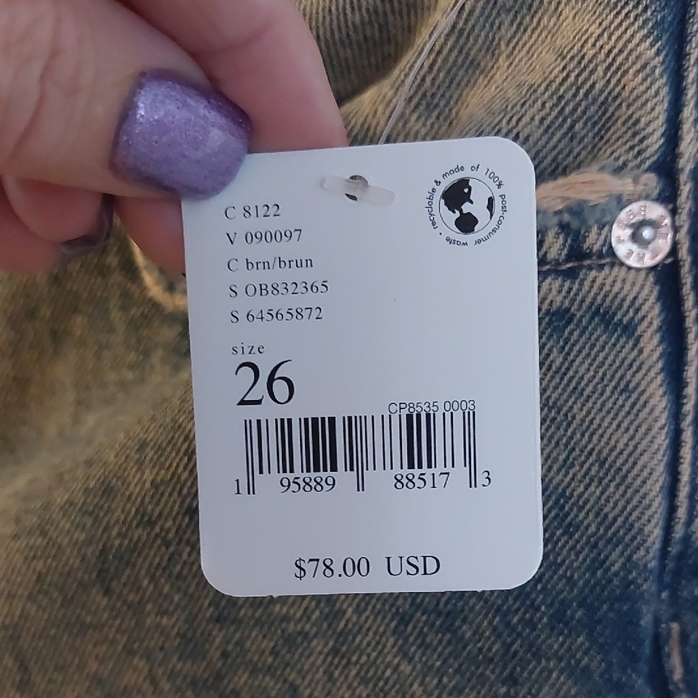 We The Free Maggie Midrise Straight Leg Jeans Size 26 NWT - Picture 3 of 6